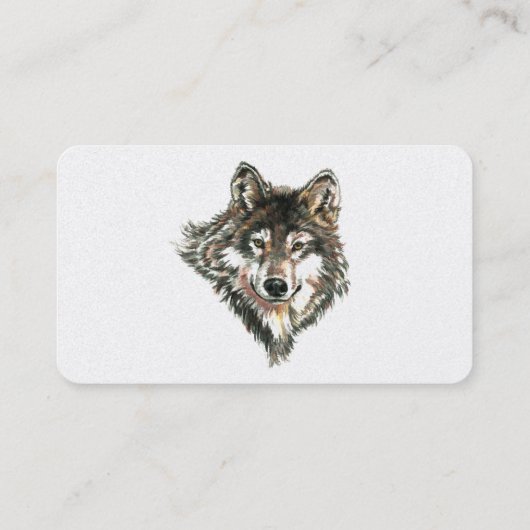 Grijze Wolf Custom Visitekaartjes (Achterkant)