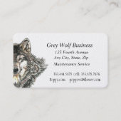 Grijze Wolf Custom Visitekaartjes (Voorkant)