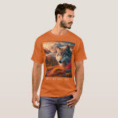 Grijze Wolf Denali National Park  T-shirt (Voorkant volledig)