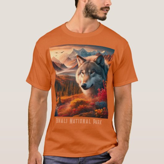 Grijze Wolf Denali National Park  T-shirt (Voorkant)