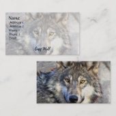 Grijze Wolf Dignity Visitekaartje (Voorkant / Achterkant)