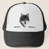 Grijze Wolf elegant aanpasbaar Trucker Pet (Voorkant)