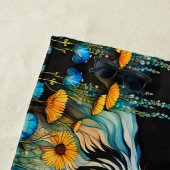 Grijze wolf en Wildbloemen Strandlaken (In situ)