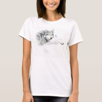 grijze wolf en witte wolf
