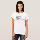 grijze wolf en witte wolf t-shirt (Voorkant volledig)