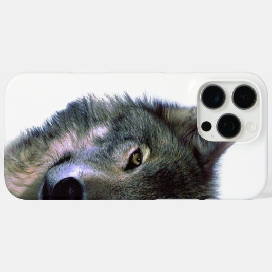 Grijze Wolf Eye Case-Mate iPhone Case (Achterkant (horizontaal))