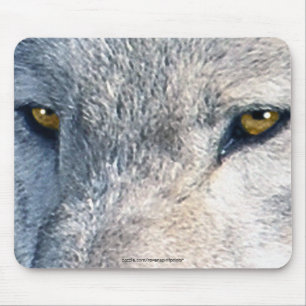 Grijze Wolf Eyes Wildlife Art Mousemat Muismat