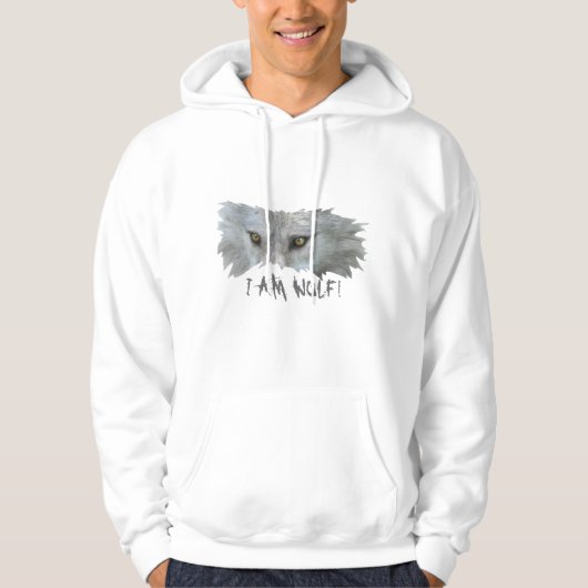 GRIJZE WOLF EYES Wildlife Hoodie (Voorkant)