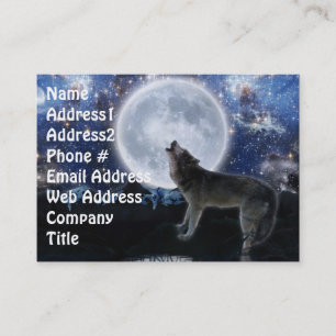 Grijze Wolf Fantasy Art Visitekaartjes