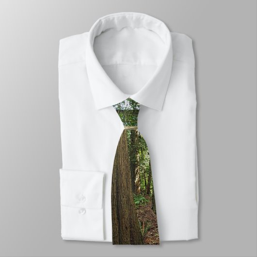 Grijze Wolf & Forest Wildlife Earth Dag Necktie Stropdas (Gebonden)