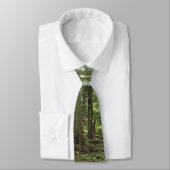 Grijze Wolf & Forest Wildlife Earth Dag Necktie Stropdas (Gebonden)