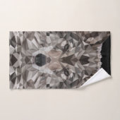Grijze Wolf Geometric Portret Compact Mirror Bad Handdoek (Handdoek)