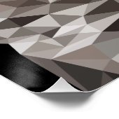 Grijze Wolf Geometric Portret Poster (Hoek)