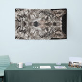 Grijze Wolf Geometrisch Portret Spandoek (Beurs)
