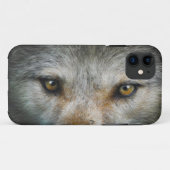 Grijze Wolf Golden Eyes Wildlife Gift Case-Mate iPhone Case (Achterkant (horizontaal))