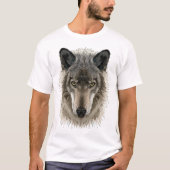 Grijze Wolf, Grijze Wolf, Wolf, Wolven, Wolf Face T-shirt (Voorkant)