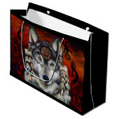 GRIJZE WOLF GROOT CADEAUZAKJE (Voorkant Gekanteld)