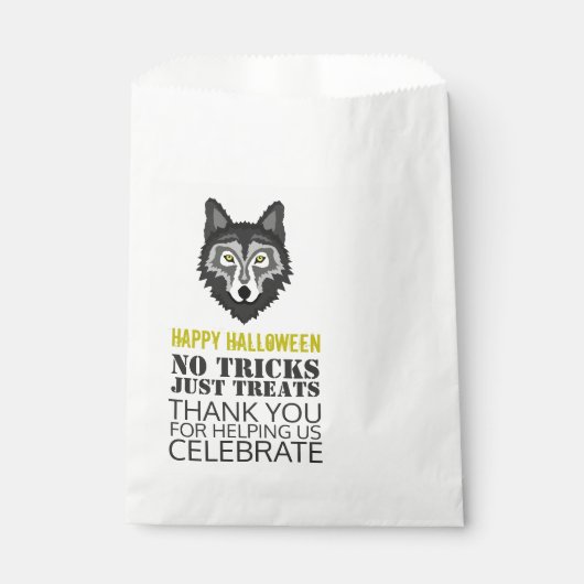 Grijze Wolf, Halloween Party Bedankzakje (Voorkant)