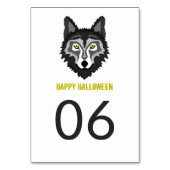 Grijze Wolf, Halloween Party Kaart (Achterkant)