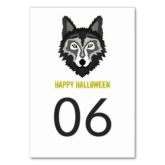 Grijze Wolf, Halloween Party Kaart (Voorkant)