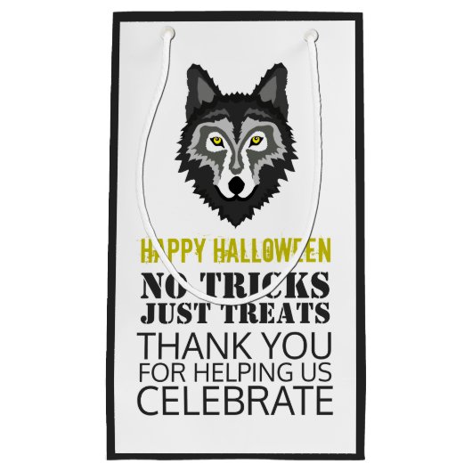 Grijze Wolf, Halloween Party Klein Cadeauzakje (Voorkant)