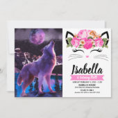 Grijze wolf in bos kaart (Voorkant)