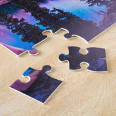 Grijze wolf in bos legpuzzel (Zijkant)