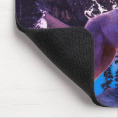 Grijze wolf in bos muismat (Hoek)