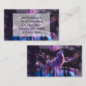 Grijze wolf in bos visitekaartje (Voorkant / Achterkant)