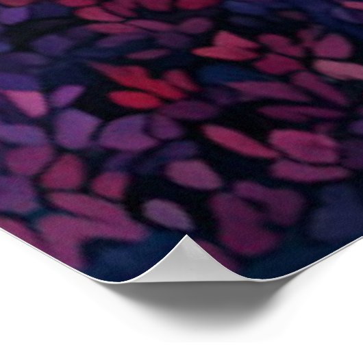 Grijze Wolf in het bos Glas in lood Kijk Poster (Hoek)