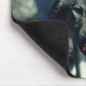 Grijze wolf in het najaar drink muismat (Hoek)