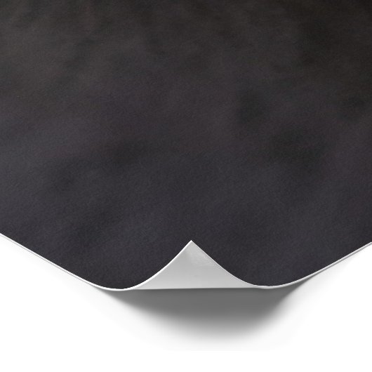 Grijze wolf in paarse bloemen poster (Hoek)