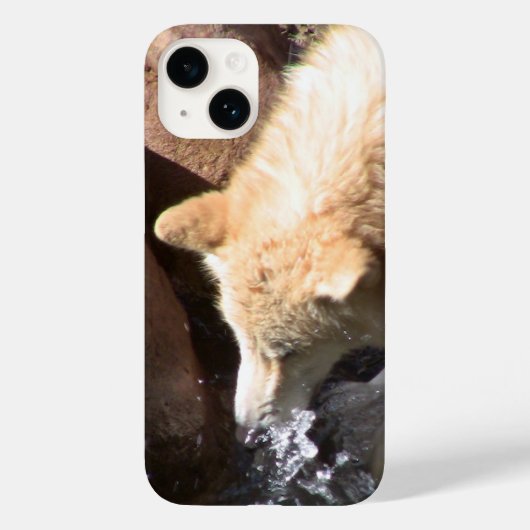 Grijze Wolf Iphone Hoesje (Achterkant)