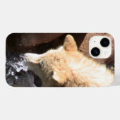 Grijze Wolf Iphone Hoesje (Achterkant (horizontaal))