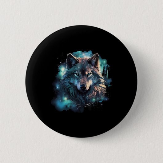 Grijze Wolf Jachtgronden Ronde Button 5,7 Cm (Voorkant)