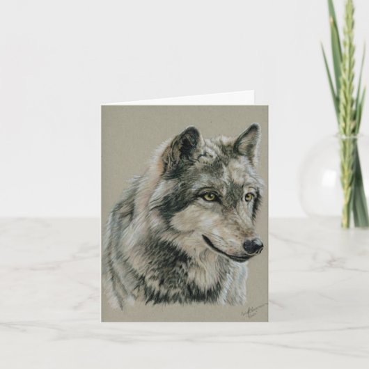 Grijze Wolf-kaart Kaart (Voorkant)