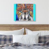 Grijze Wolf Kunst Canvas Afdruk (Insitu (Slaapkamer))