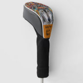 Grijze Wolf Kunst Golfheadcover (Schuin)