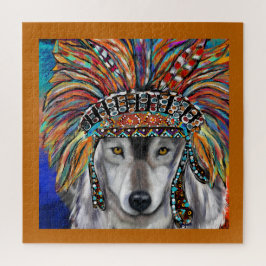 Grijze Wolf Kunst Legpuzzel