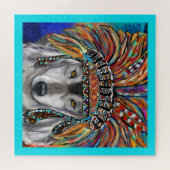 Grijze Wolf Kunst Legpuzzel (Horizontaal)