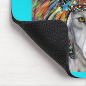 Grijze Wolf Kunst Muismat (Hoek)