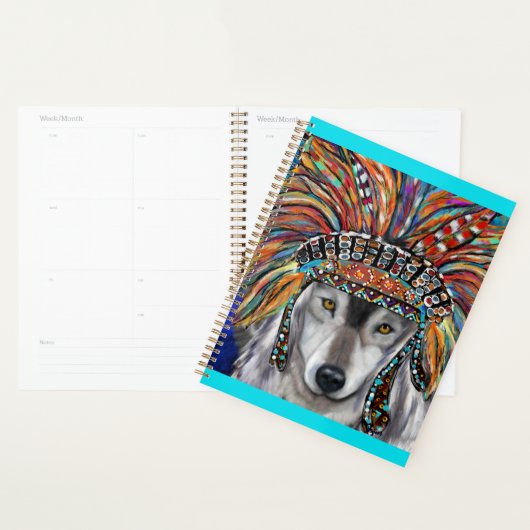 Grijze Wolf Kunst Planner (Display)