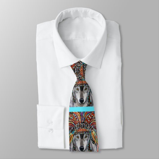 Grijze Wolf Kunst Stropdas (Gebonden)