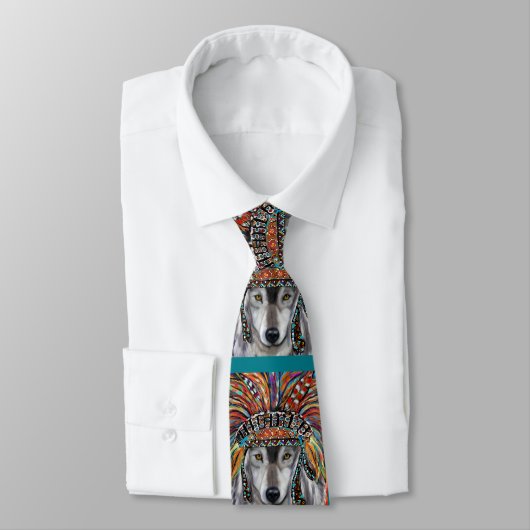 Grijze Wolf Kunst Stropdas (Gebonden)