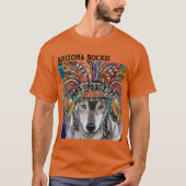 Grijze Wolf Kunst T-shirt (Voorkant)
