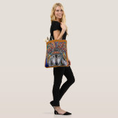 Grijze Wolf Kunst Tote Bag (Op model)