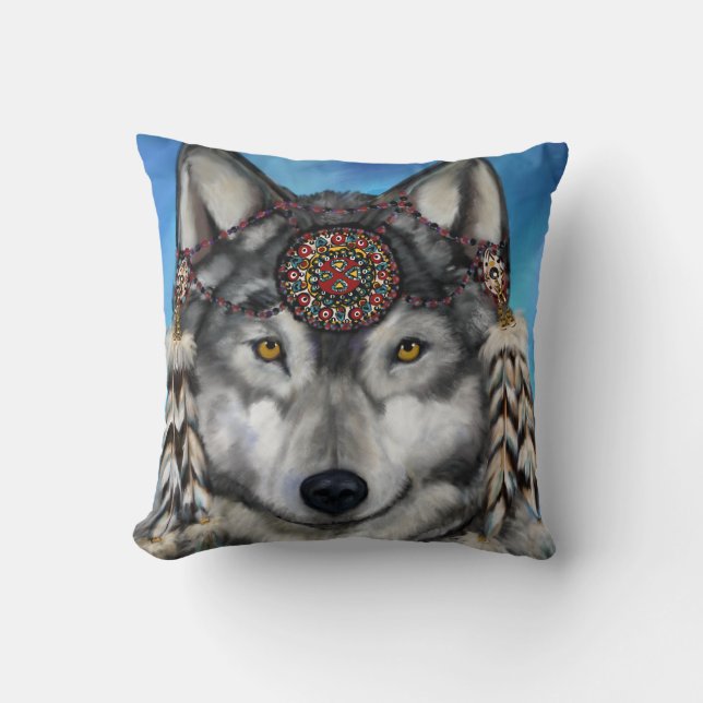 GRIJZE WOLF KUSSEN (Voorkant)