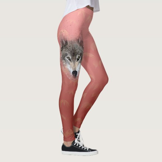 Grijze Wolf Leggings (Rechts)