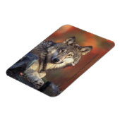 Grijze Wolf Magneet (Linkerzijde)