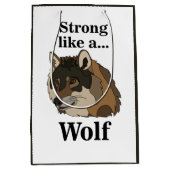 Grijze Wolf Medium Cadeauzakje (Voorkant)